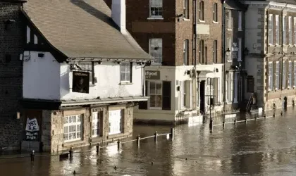 Image of a flooded high street